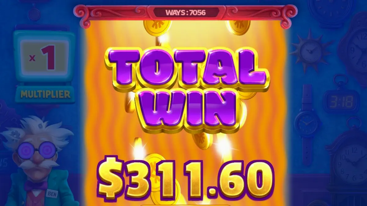 Tampilan visual slot Coo Coo Cashoo dengan karakter penemu jenius